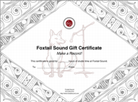 Foxtail Gift
              Certificate